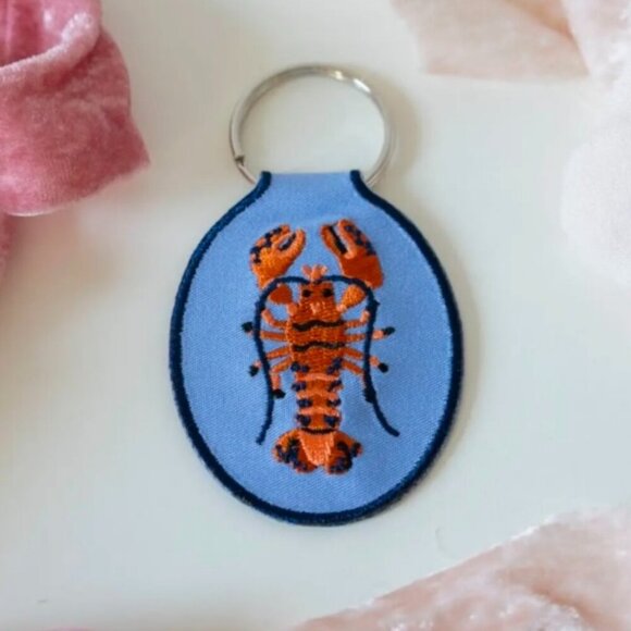 LOBSTER EMBROIDERED KEY CHAIN - Picture 1 of 1
